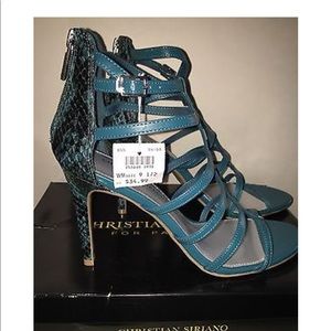 Strappy Heels in TURQUOISE